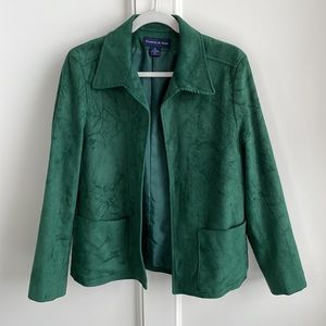 Green Faux Suede Jacket